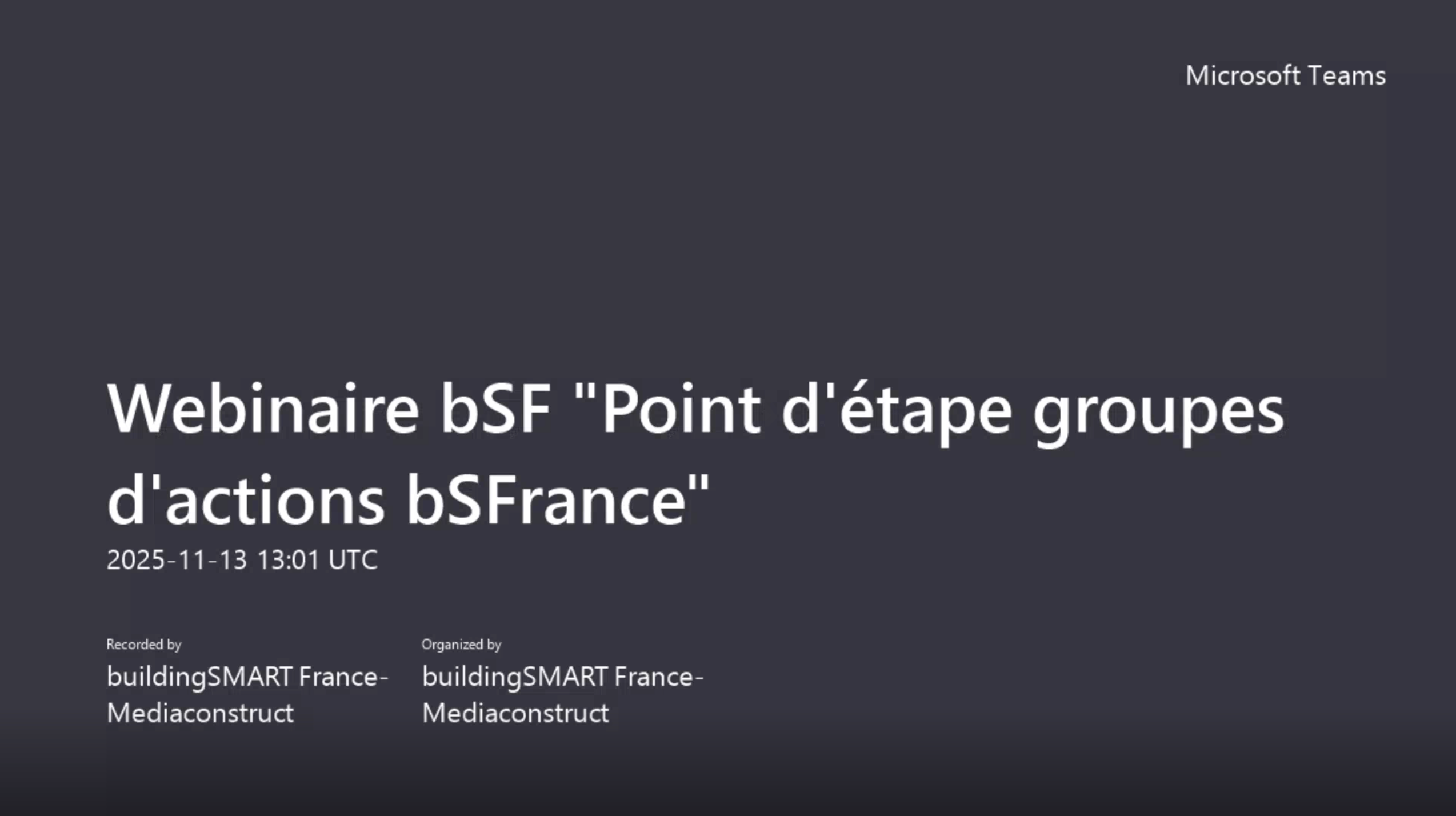 Webinaire bSF "Point d'étape groupes d'actions bSFrance"